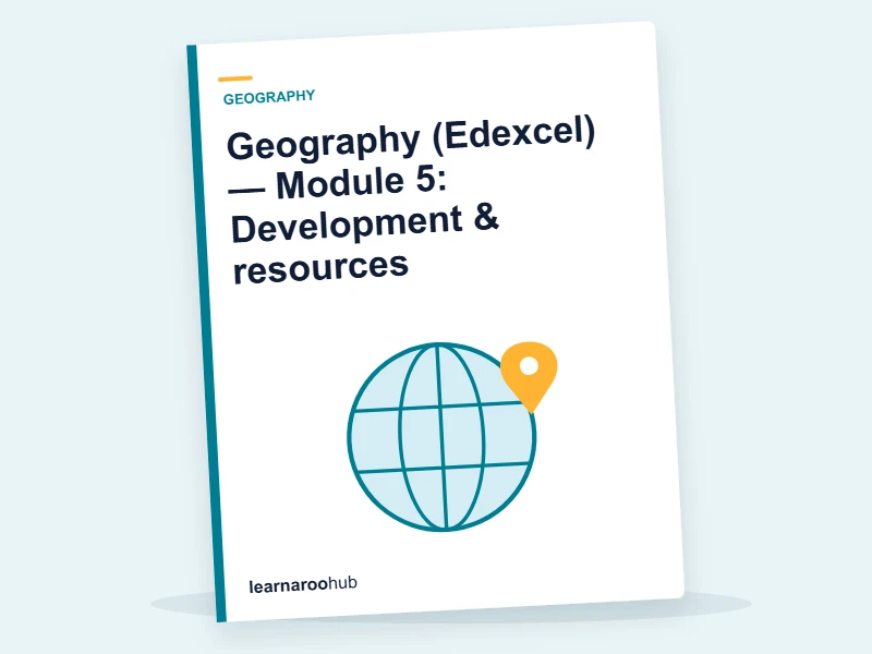 Geography (Edexcel) — Module 5: Development & resources — e-learning module cover