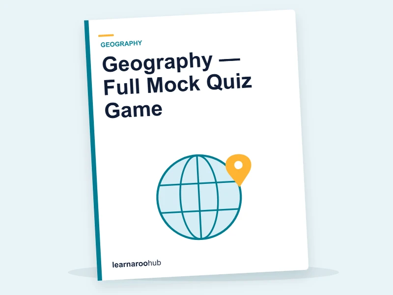 Geography — Full Mock Quiz Game — quiz cover