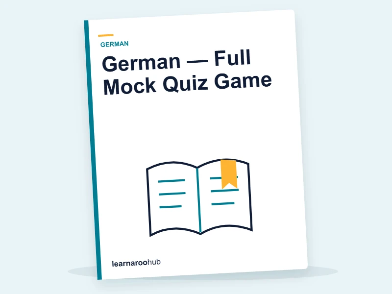 German — Full Mock Quiz Game — quiz cover