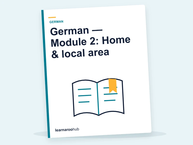 German — Module 2: Home & local area — e-learning module cover