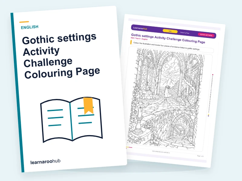 Gothic settings Activity Challenge Colouring Page — colouring sheets cover