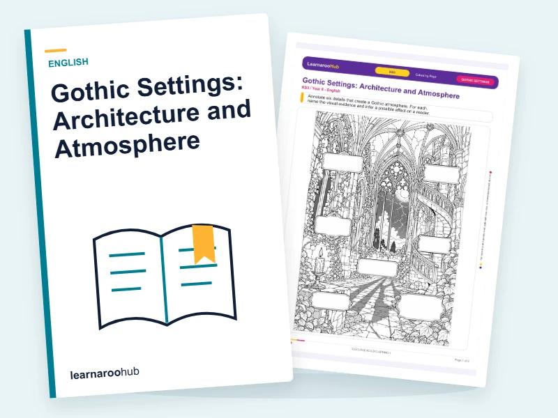 Gothic Settings: Architecture and Atmosphere — colouring sheets cover