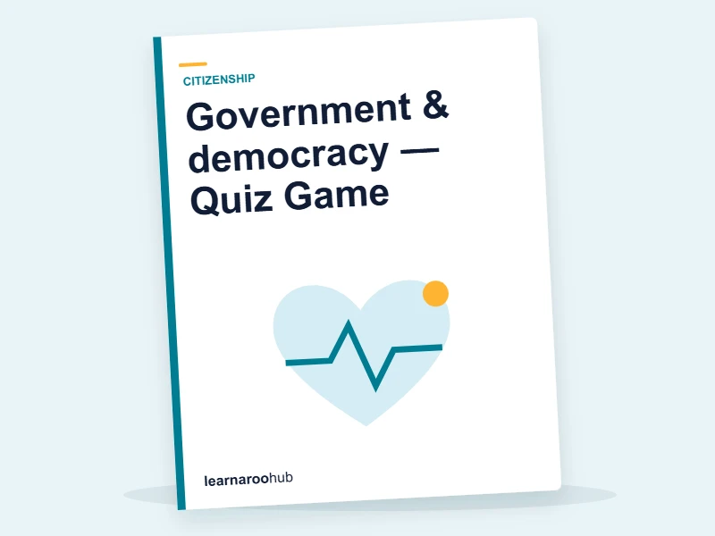 Government & democracy — Quiz Game — quiz cover