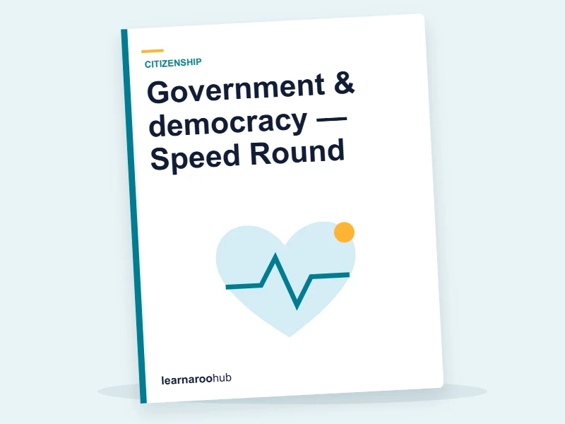 Government & democracy — Speed Round — quiz cover
