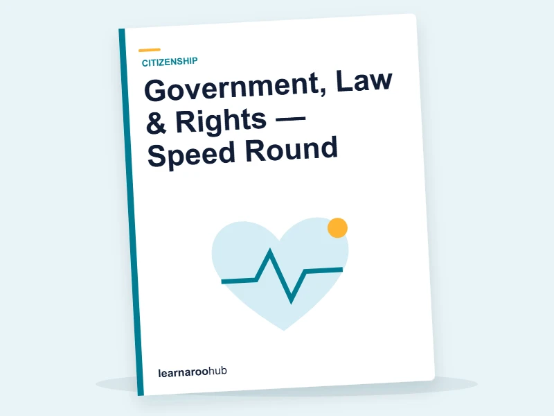 Government, Law & Rights — Speed Round — quiz cover