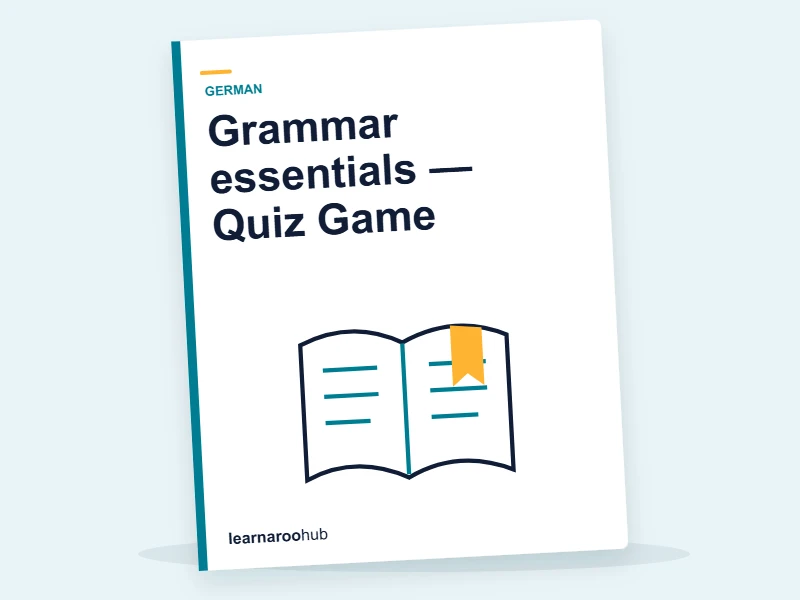 Grammar essentials — Quiz Game — quiz cover