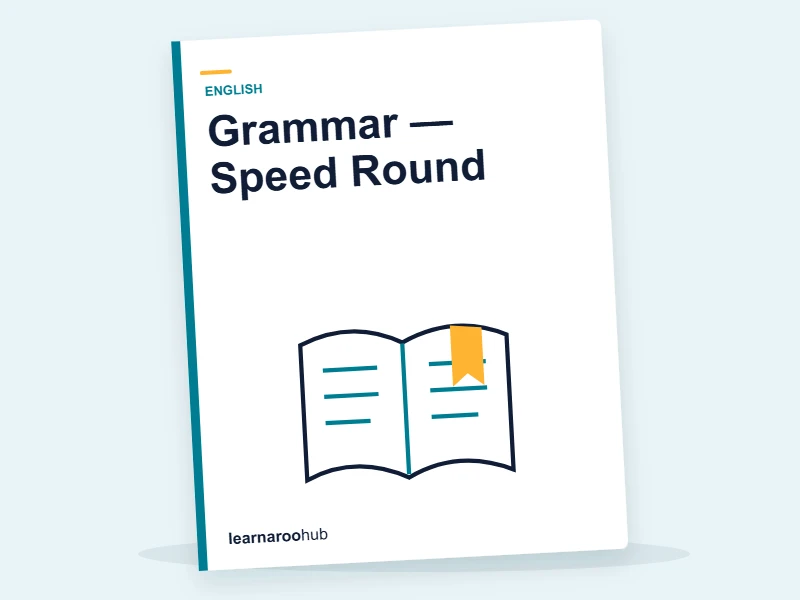 Grammar — Speed Round — quiz cover