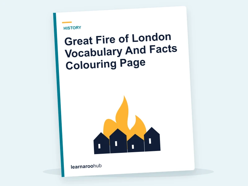 Great Fire of London Vocabulary And Facts Colouring Page — colouring sheets cover