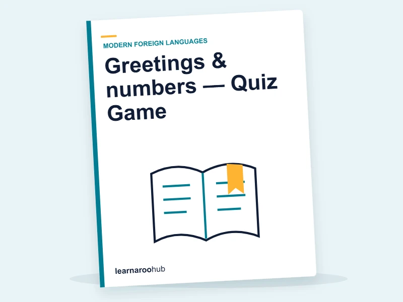 Greetings & numbers — Quiz Game — quiz cover