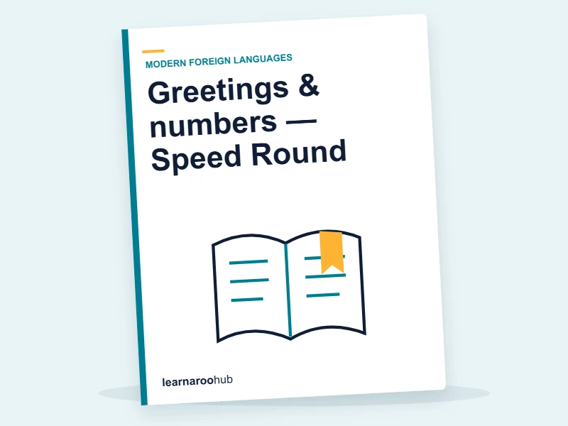 Greetings & numbers — Speed Round — quiz cover