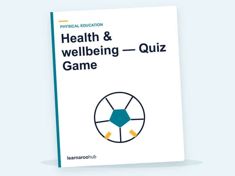 Health & wellbeing — Quiz Game — quiz cover