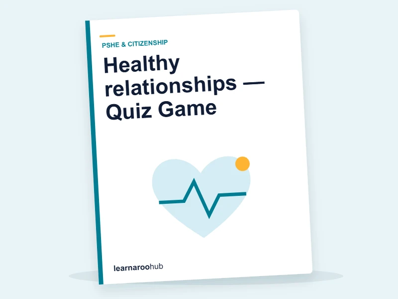 Healthy relationships — Quiz Game — quiz cover