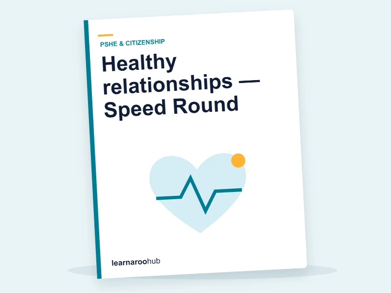 Healthy relationships — Speed Round — quiz cover