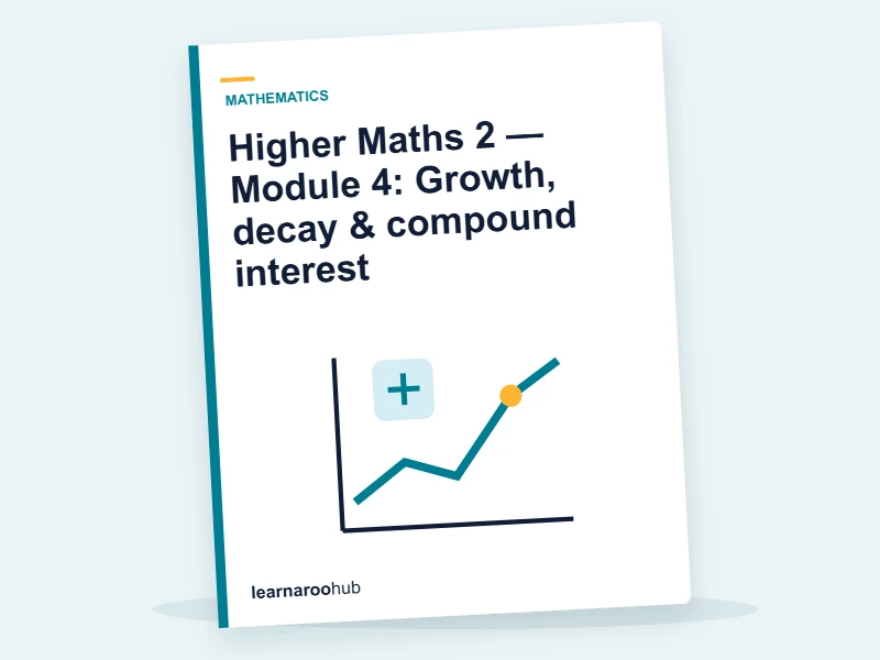 Higher Maths 2 — Module 4: Growth, decay & compound interest — e-learning module cover