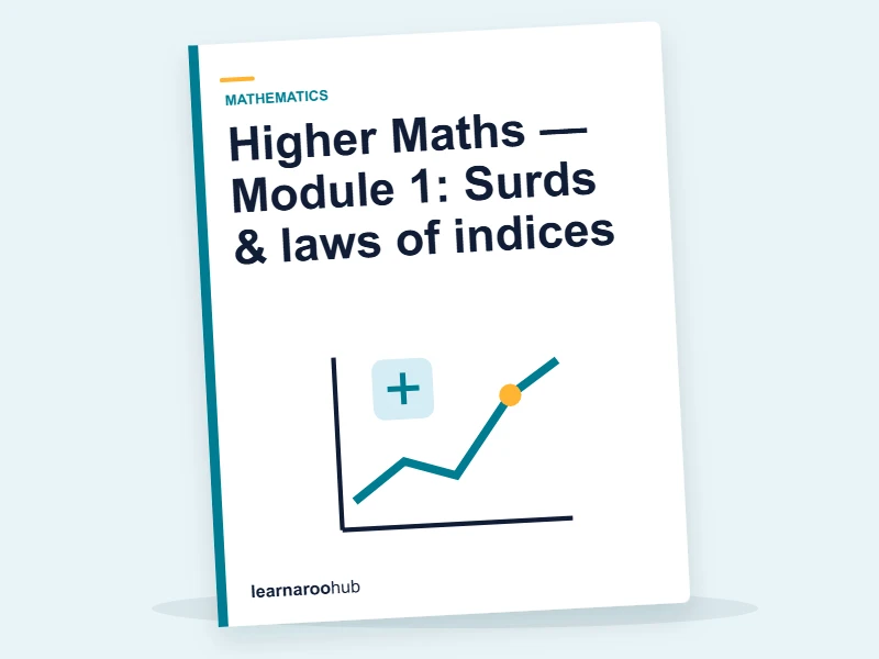 Higher Maths — Module 1: Surds & laws of indices — e-learning module cover