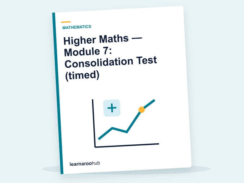 Higher Maths — Module 7: Consolidation Test (timed) — quiz cover