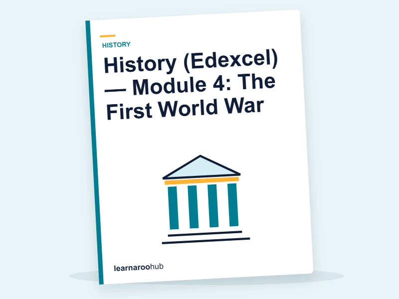 History (Edexcel) — Module 4: The First World War — e-learning module cover