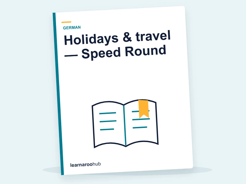 Holidays & travel — Speed Round — quiz cover