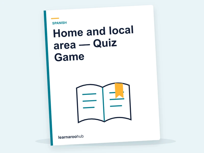 Home and local area — Quiz Game — quiz cover