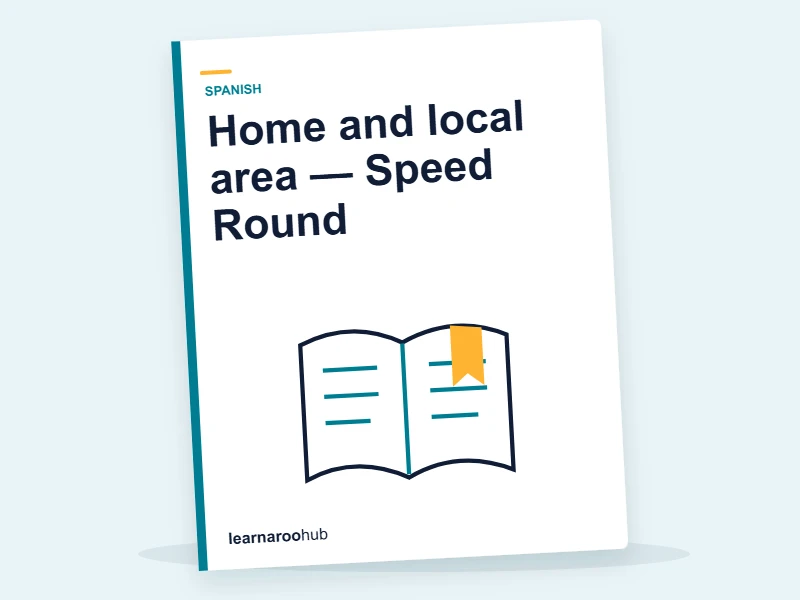 Home and local area — Speed Round — quiz cover