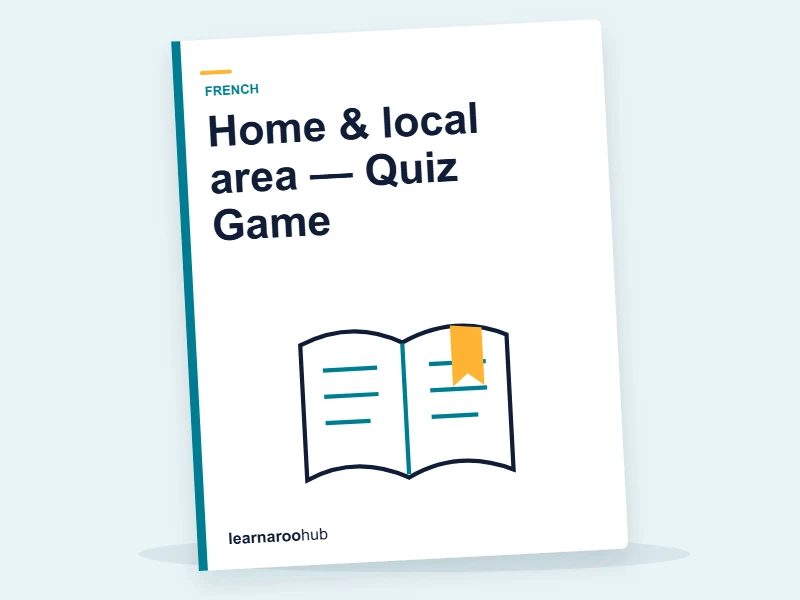 Home & local area — Quiz Game — quiz cover