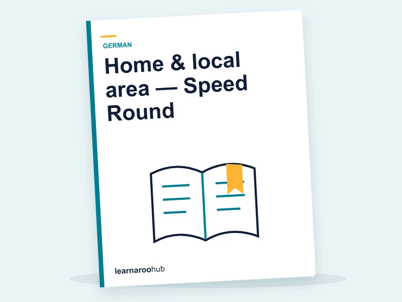 Home & local area — Speed Round — quiz cover