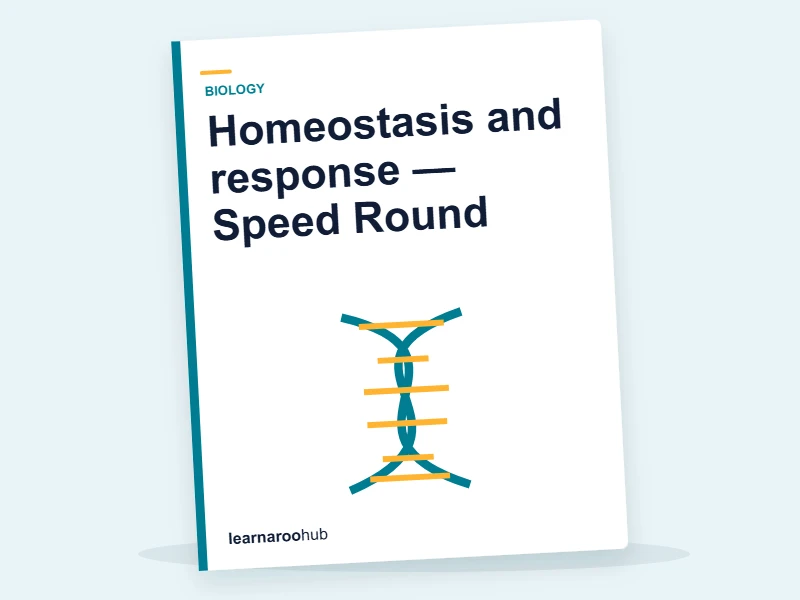 Homeostasis and response — Speed Round — quiz cover
