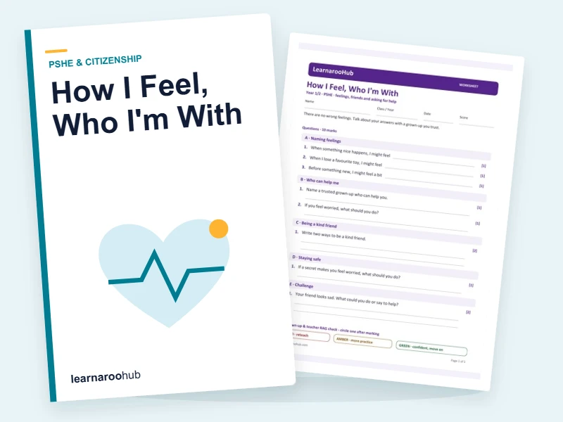 How I Feel, Who I'm With — printable / pdf cover
