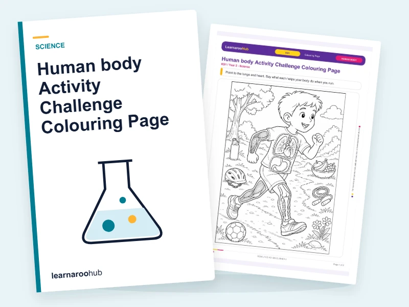 Human body Activity Challenge Colouring Page — colouring sheets cover