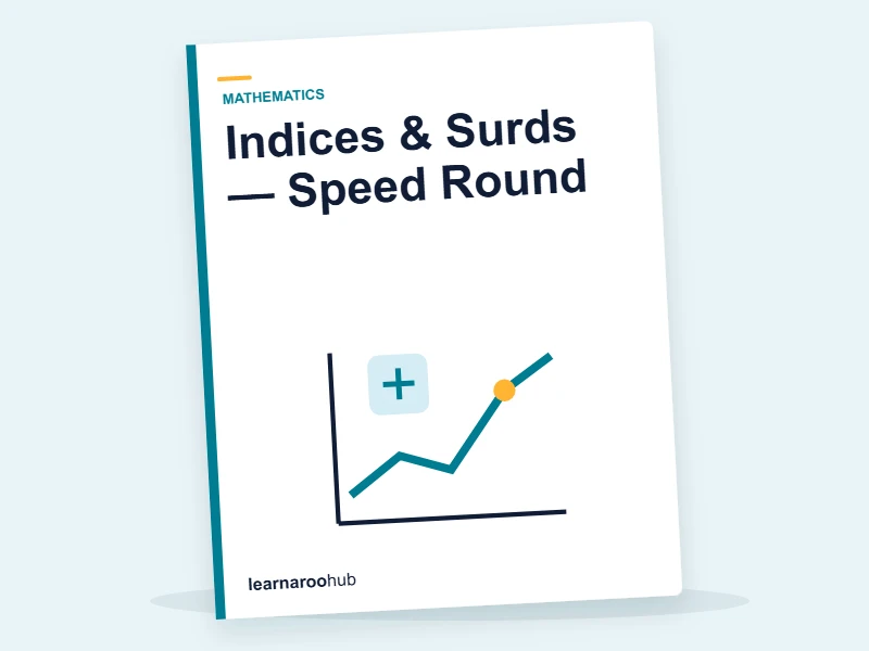 Indices & Surds — Speed Round — quiz cover