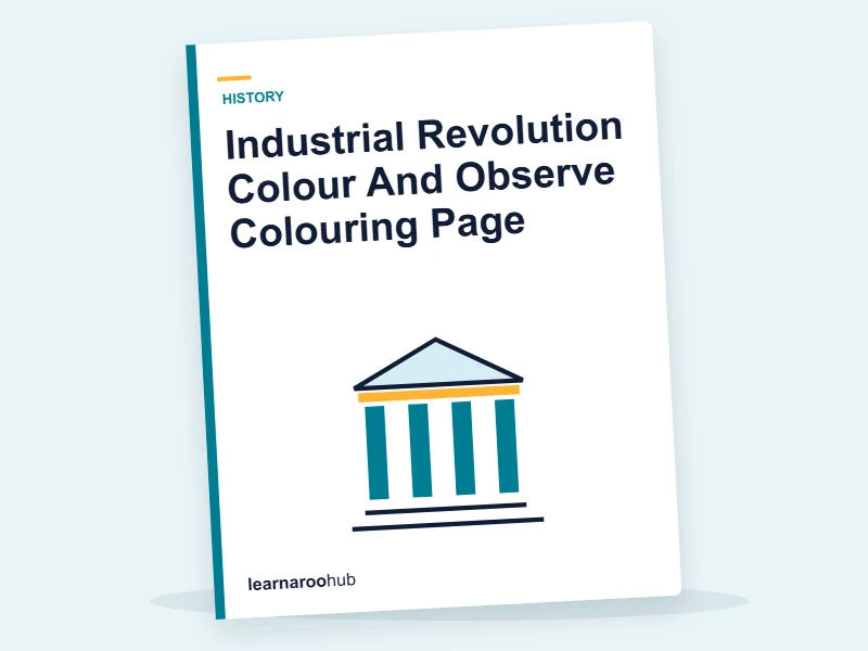 Industrial Revolution Colour And Observe Colouring Page — colouring sheets cover
