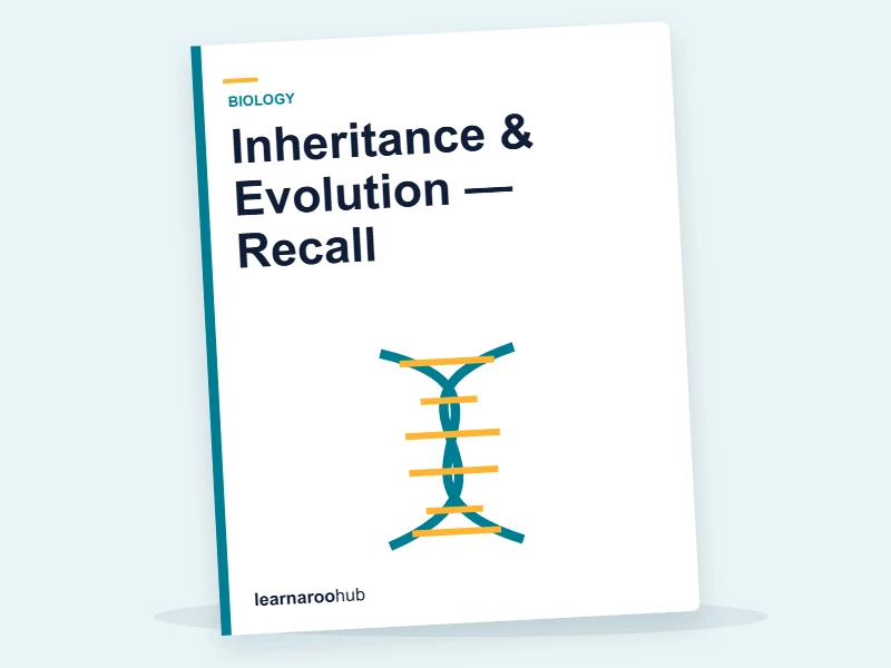 Inheritance & Evolution — Recall — quiz cover