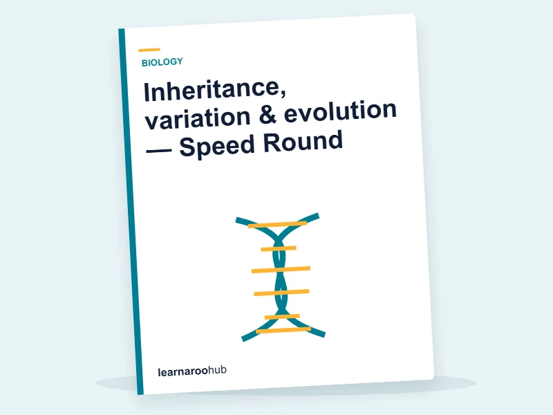 Inheritance, variation & evolution — Speed Round — quiz cover