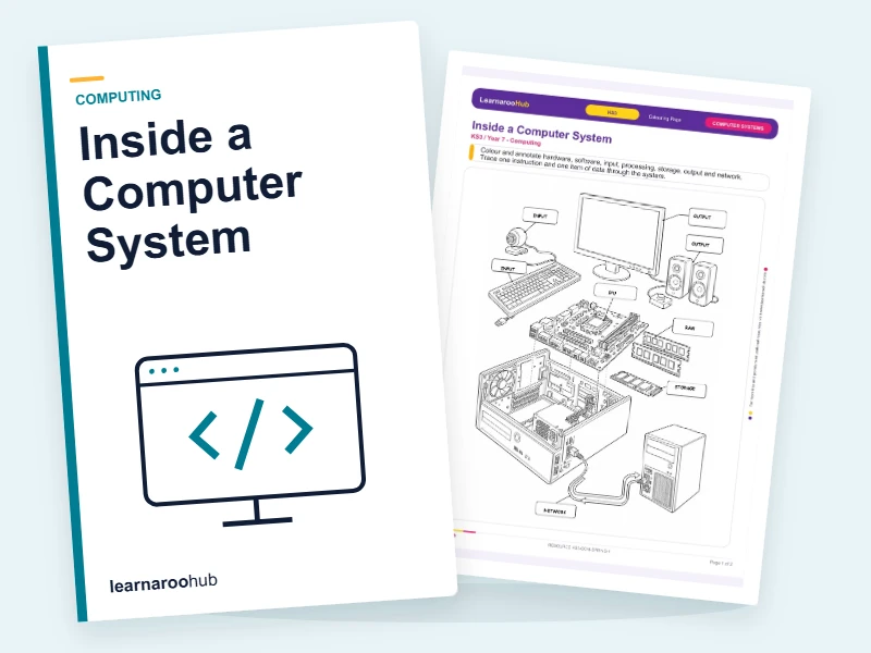 Inside a Computer System — colouring sheets cover
