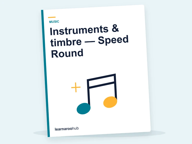 Instruments & timbre — Speed Round — quiz cover
