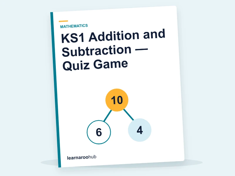 KS1 Addition and Subtraction — Quiz Game — quiz cover