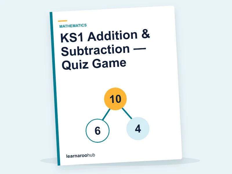 KS1 Addition & Subtraction — Quiz Game — quiz cover