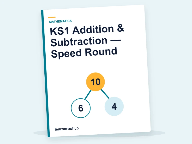 KS1 Addition & Subtraction — Speed Round — quiz cover