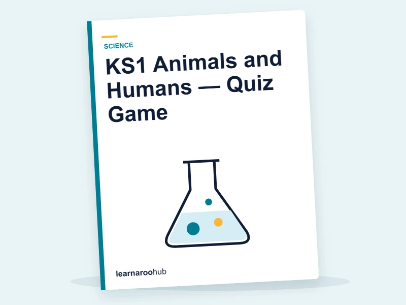 KS1 Animals and Humans — Quiz Game — quiz cover