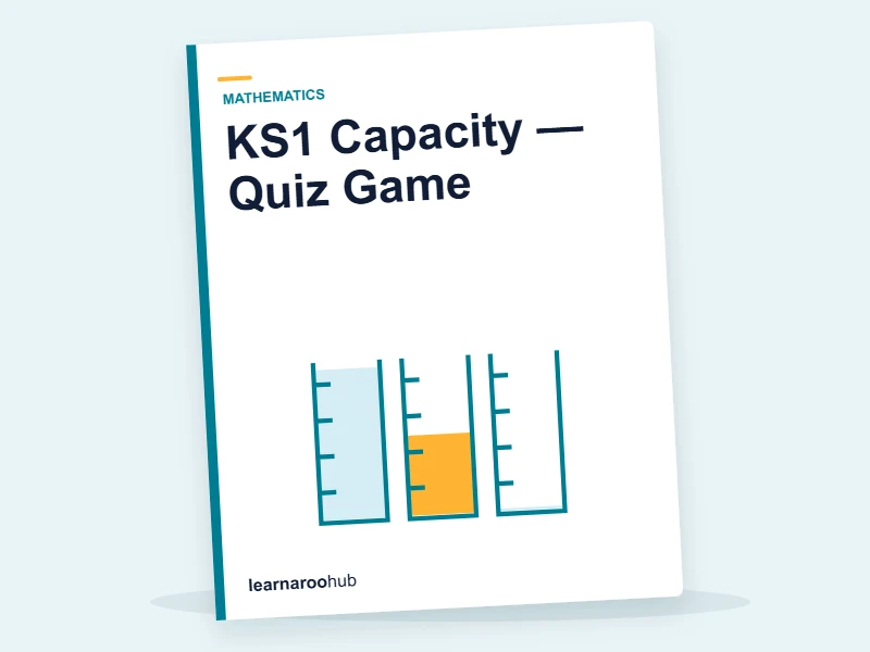 KS1 Capacity — Quiz Game — quiz cover