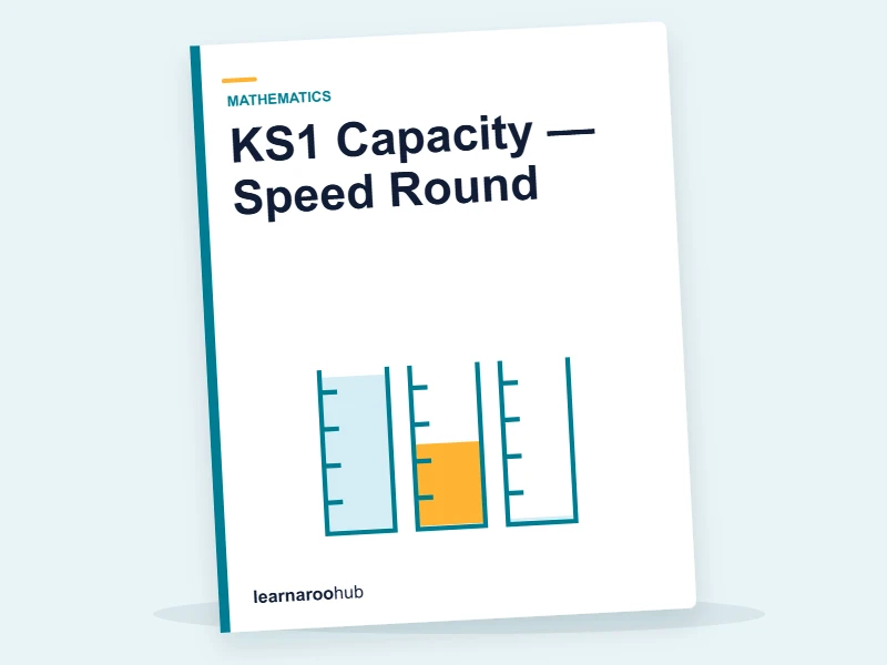 KS1 Capacity — Speed Round — quiz cover