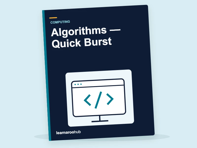 KS1 Computing: Algorithms — Quick Burst — activity book cover