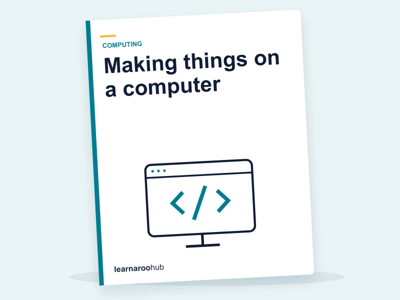KS1 Computing — Module 6: Making things on a computer — e-learning module cover
