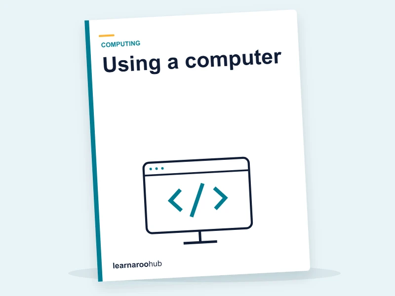 KS1 Computing — Module 6: Using a computer — e-learning module cover