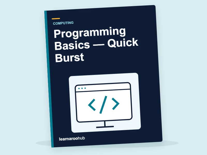 KS1 Computing: Programming Basics — Quick Burst — activity book cover