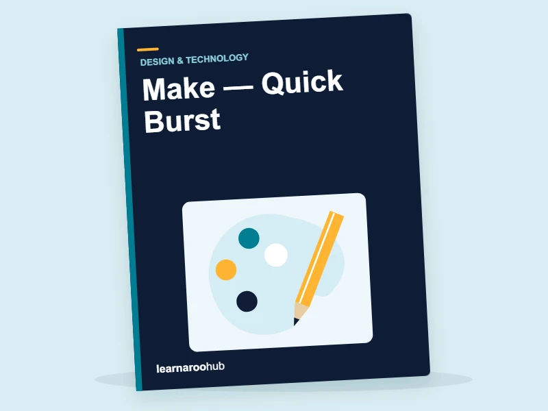 KS1 D&T: Make — Quick Burst — activity book cover