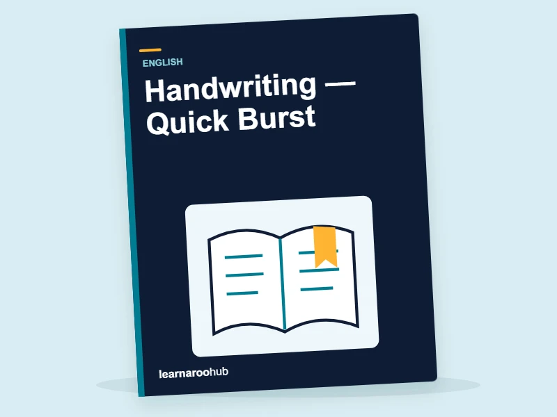 KS1 English: Handwriting — Quick Burst — activity book cover