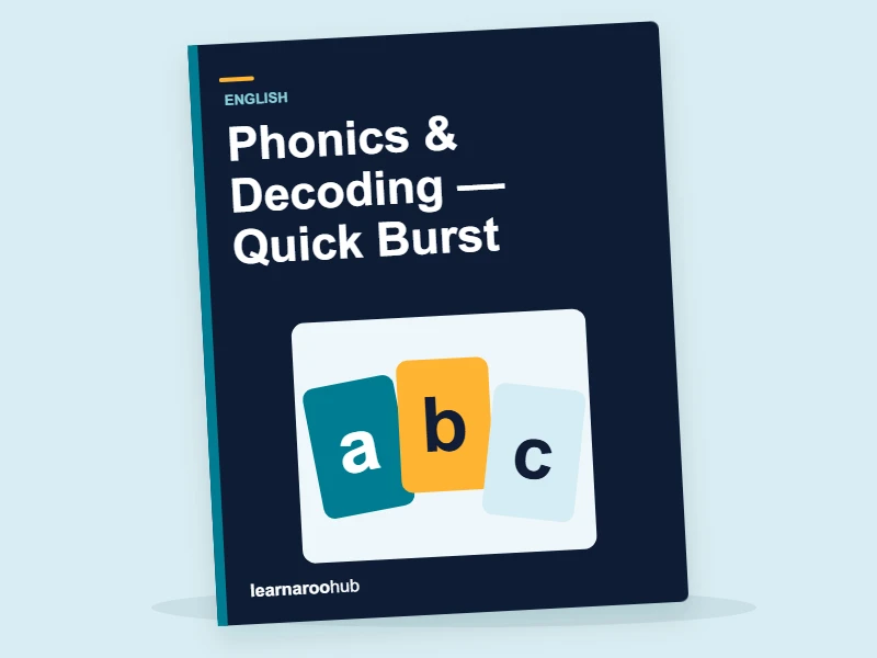 KS1 English: Phonics & Decoding — Quick Burst — activity book cover