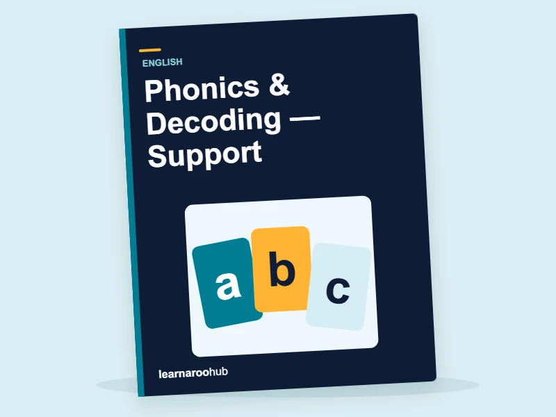 KS1 English: Phonics & Decoding — Support — activity book cover