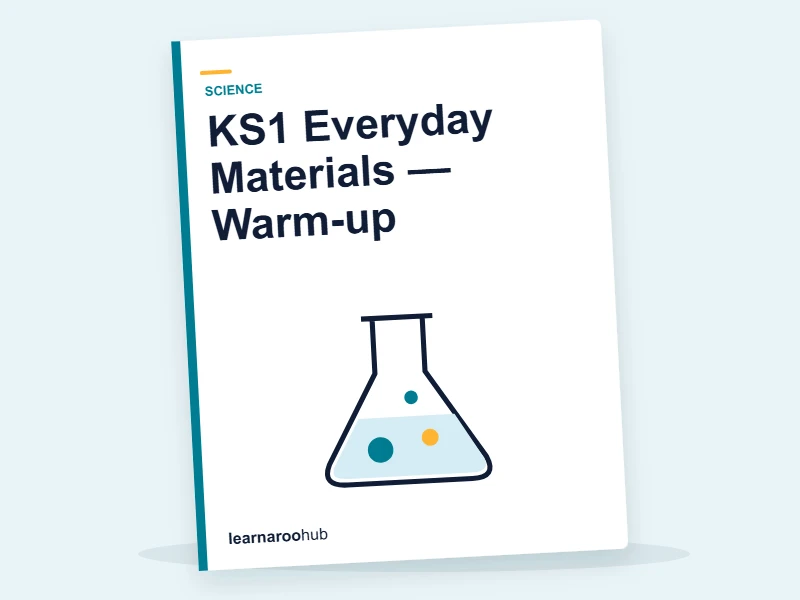 KS1 Everyday Materials — Warm-up — quiz cover